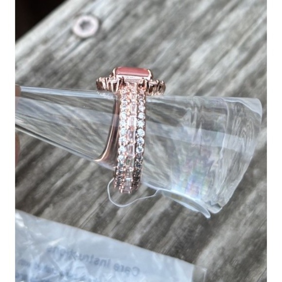 Bomb Party Size 7 RG82682 "Moonrise Moment LC Rose Quartz Fused W Genuine Quartz - Picture 3 of 4